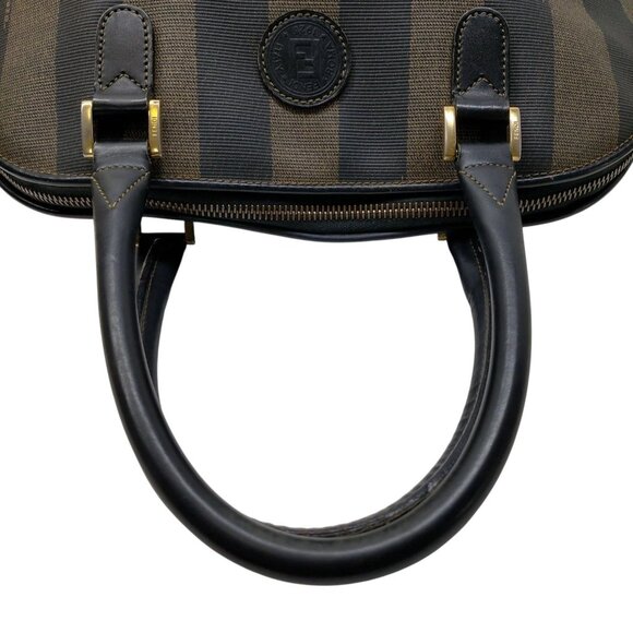 (L3) Authentic Furla Hand Bag Brown PVC Luxury Vintage Designer Handbag - Picture 3 of 9